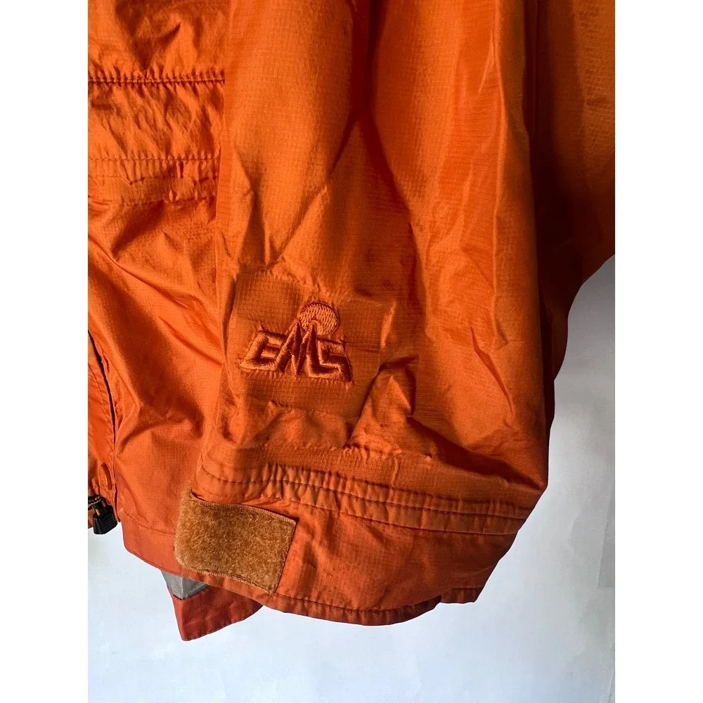 Vintage EMS Eastern Mountain Sports Orange Rain Coat Women's L Hooded‎